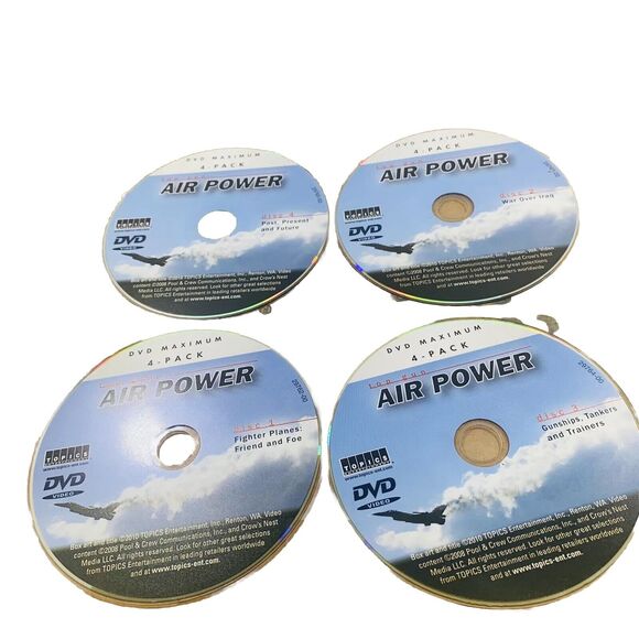 Topics Top Gun Air Power Footage Of Aircraft 4 DVD Set B-52 To The F-15 Eagle - Picture 2 of 5